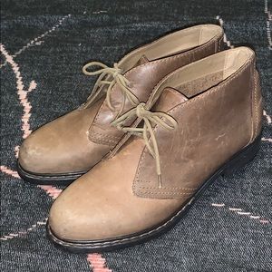 Mia Leather Lace Up Ankle Bootie